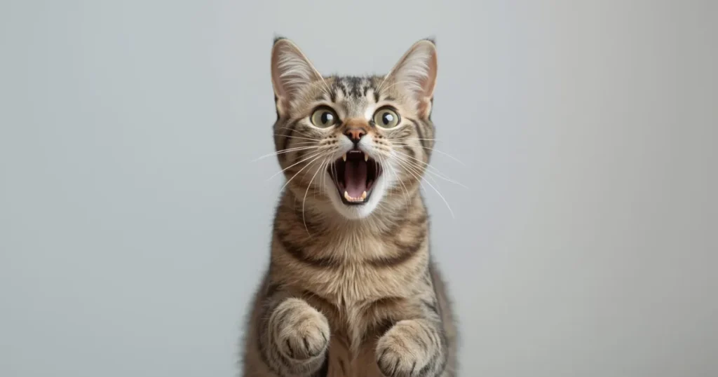 猫 脱走 大きな音 パニック 驚いている