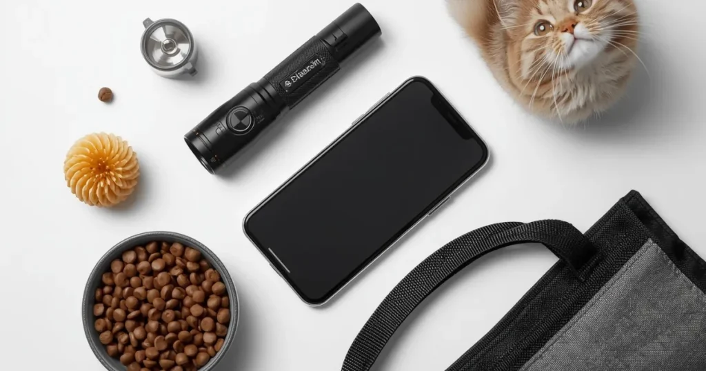 捜索時 役立つ 持ち物 餌 懐中電灯 スマホ 猫の好きなもの